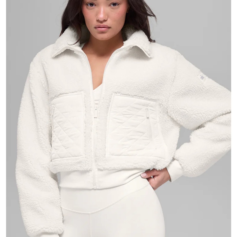 ALO Yoga Cream Teddy Jacket
